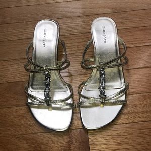 Karen Scott Gold Slip-On Sandals